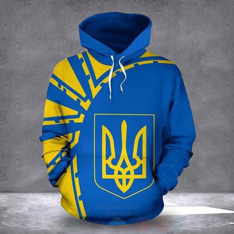BEST We Stand With Ukraine Blue Unisex 3D Hoodie 2 We Stand With Ukraine Blue 3D Hoodie
