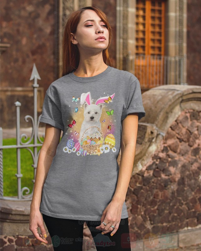 BEST West Highland White Terrier Easter Bunny-Butterfly 2D Shirt, Hoodie 3 West Highland White Terrier Easter Bunny Butterfly 2D Hoodie Shirt 1 2