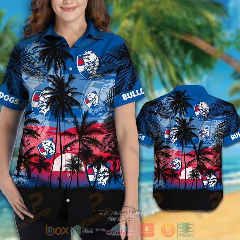 HOT Western Bulldogs Hawaiian Shirt and shorts 3 Western Bulldogs Hawaiian Shirt and shorts 1 2