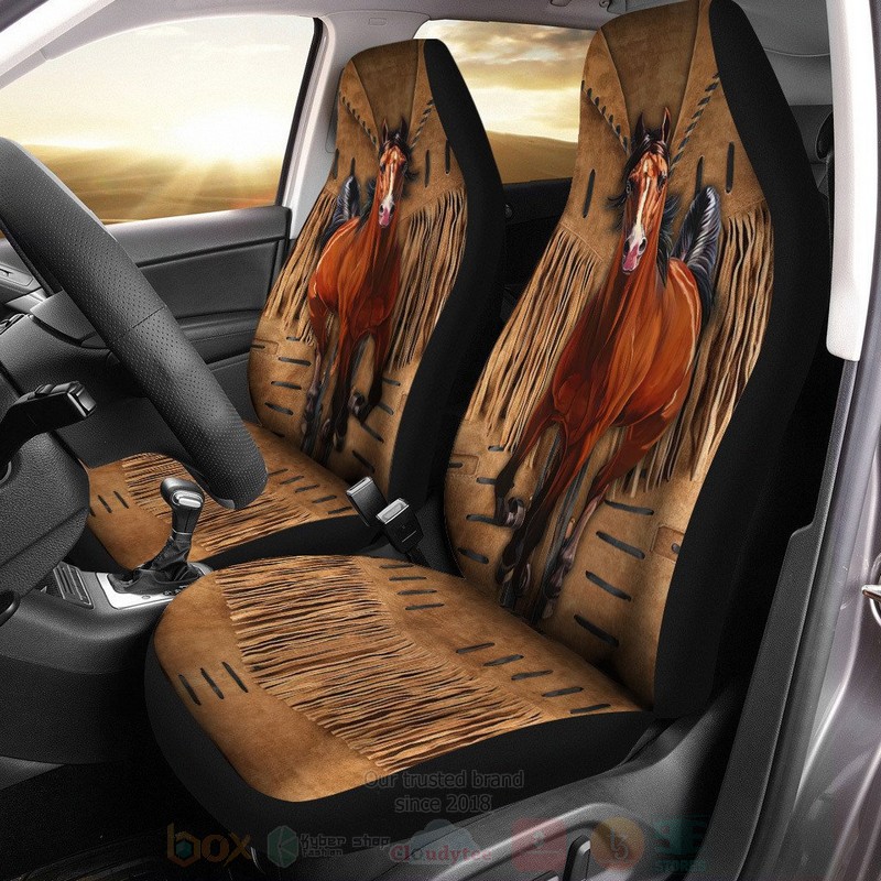 BEST Western Horse 3D Car Seat Covers 1 Western Horse Car Seat Covers