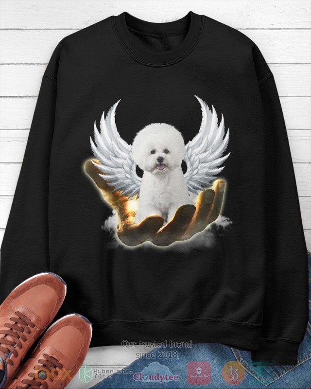 White Bichon Frise Golden Hand Heaven Wings 2D shirt hoodie 1 2 3 4 5 6 7 8 9 10 11 12
