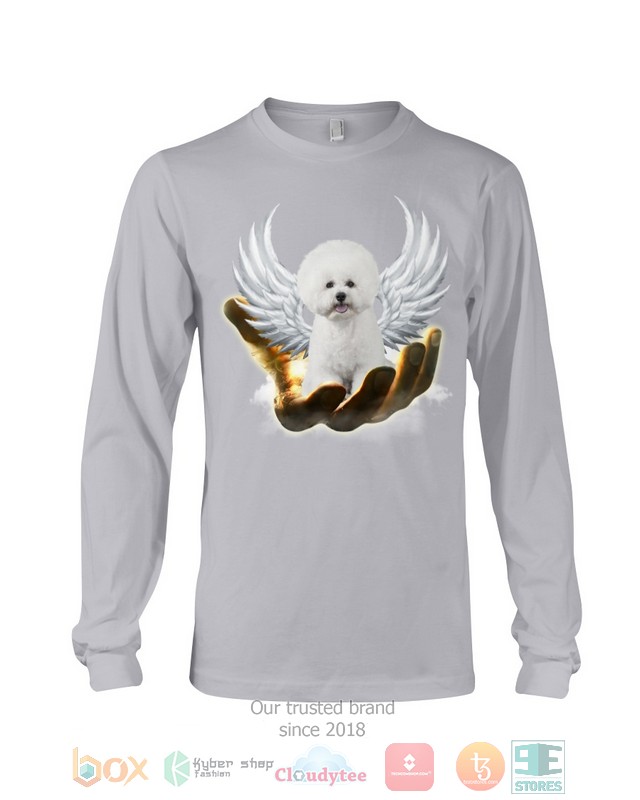 White Bichon Frise Golden Hand Heaven Wings 2D shirt hoodie 1 2 3 4 5 6 7 8 9 10 11 12 13 14 15 16 17 18