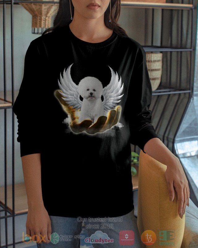White Bichon Frise Golden Hand Heaven Wings 2D shirt hoodie 1 2 3 4 5 6 7 8 9 10 11 12 13 14 15 16 17 18 19 20 21 22