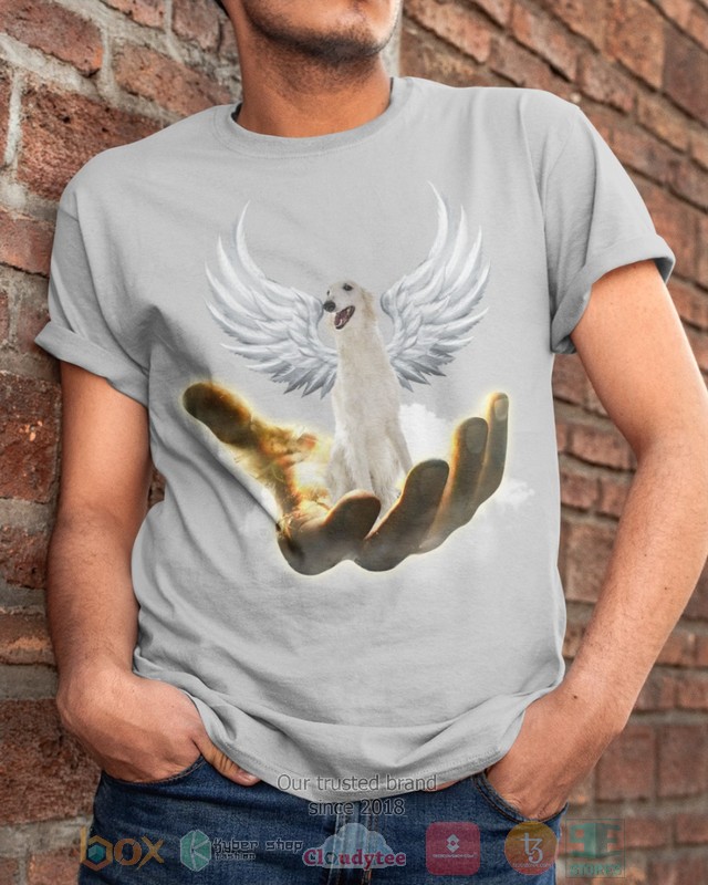 White Borzoi Golden Hand Heaven Wings 2D shirt hoodie 1 2 3