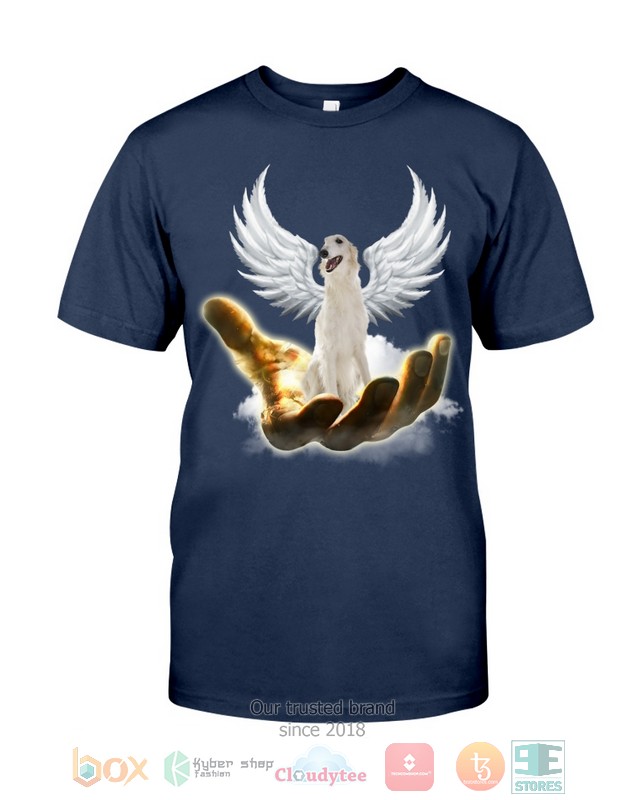 White Borzoi Golden Hand Heaven Wings 2D shirt hoodie 1 2 3 4 5 6 7 8