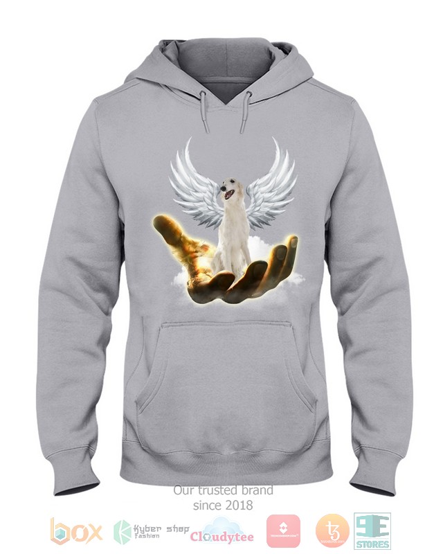 White Borzoi Golden Hand Heaven Wings 2D shirt hoodie 1 2 3 4 5 6 7 8 9 10 11 12 13
