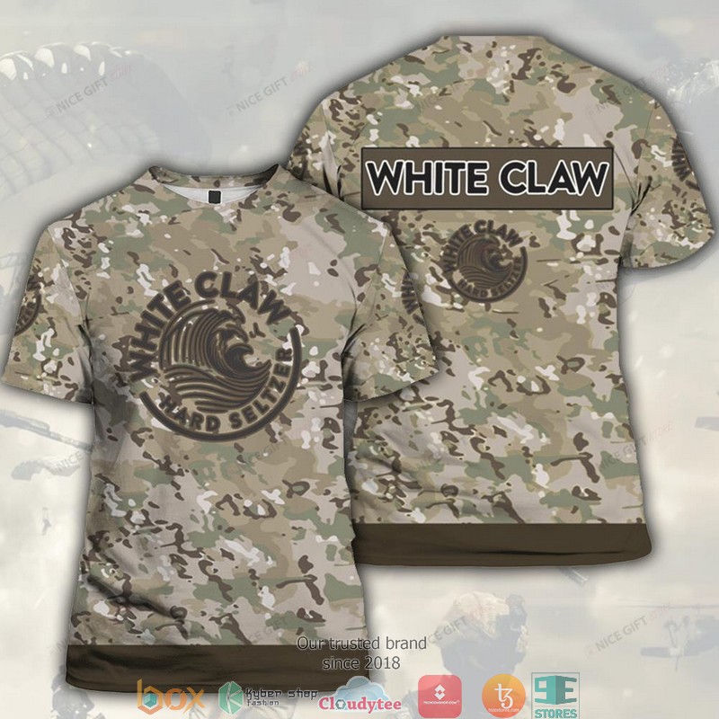 White Claw Hard Seltzer Camouflage 3D T shirt