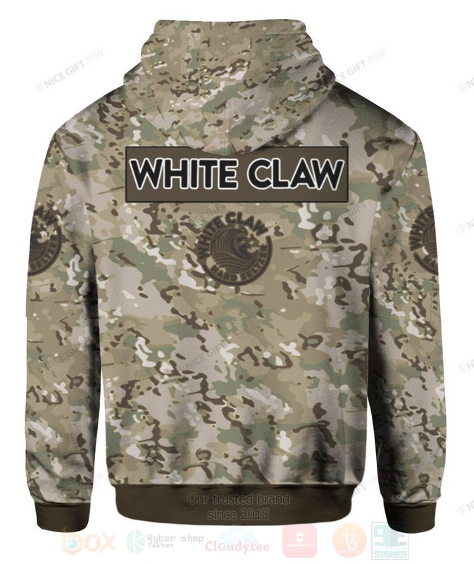 BEST White Claw Hard Seltzer Camouflage 3D Designed Allover Zip Hoodie 3 White Claw Hard Seltzer Camouflage 3D Zip Hoodie 1 2