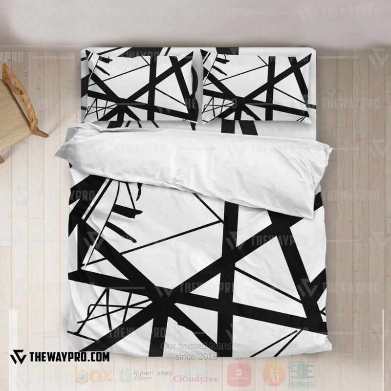 White Frankenstrat Strings Custom Bedding Set 1