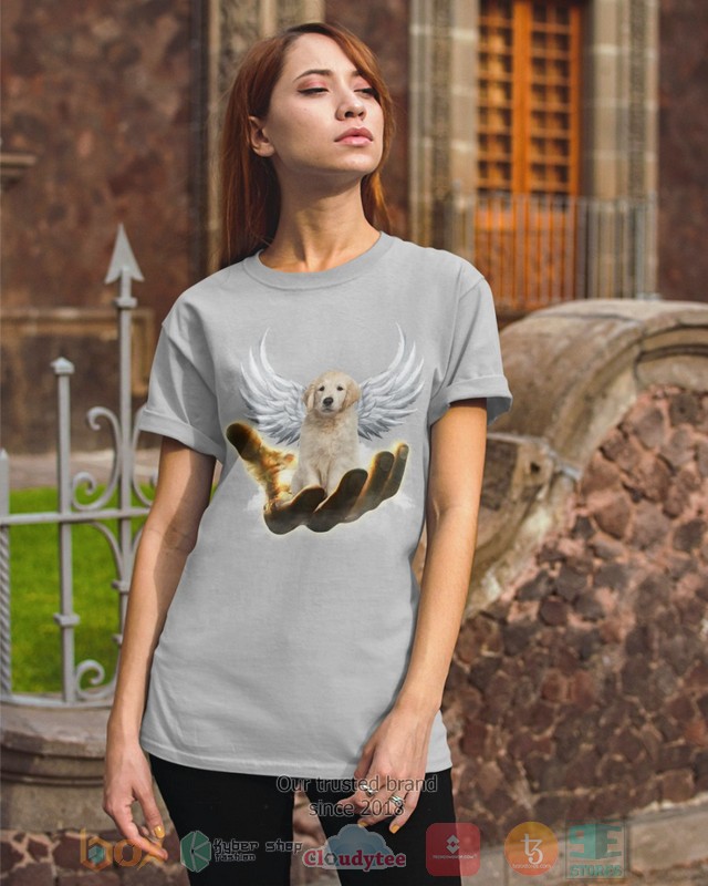 HOT White Golden Retriever Golden Hand Heaven Wings 2D shirt, hoodie 3 White Golden Retriever Golden Hand Heaven Wings 2D shirt hoodie 1 2