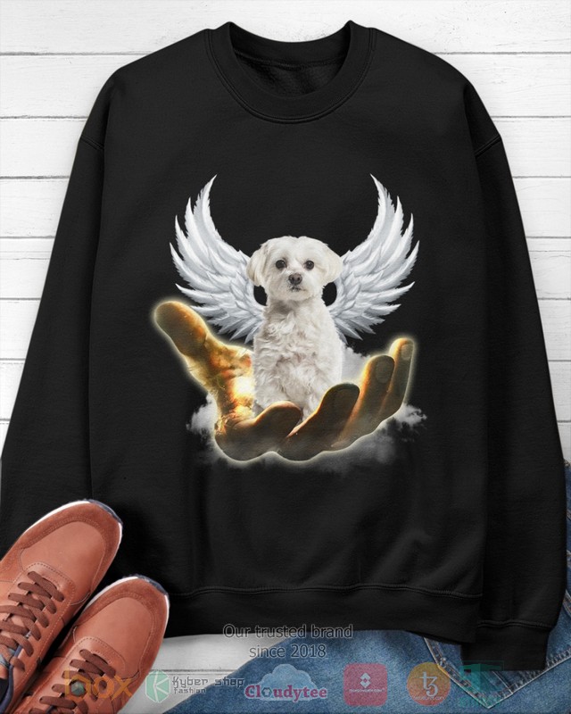 White Maltese Golden Hand Heaven Wings 2D shirt hoodie 1 2 3 4 5 6 7 8 9 10 11 12