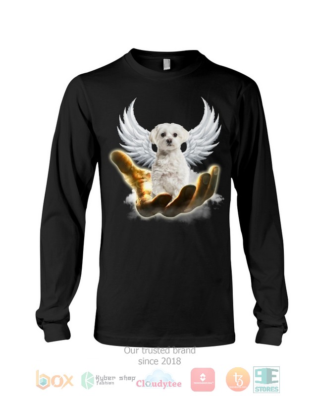 White Maltese Golden Hand Heaven Wings 2D shirt hoodie 1 2 3 4 5 6 7 8 9 10 11 12 13 14 15 16 17 18 19 20
