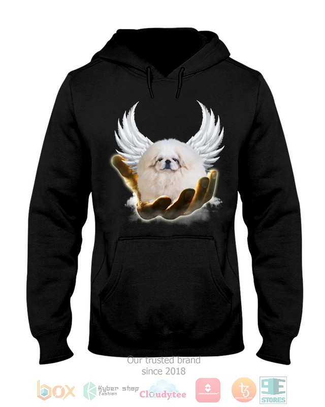White Pekingese Golden Hand Heaven Wings 2D shirt hoodie 1 2 3 4 5 6 7 8 9 10 11 12 13 14 15