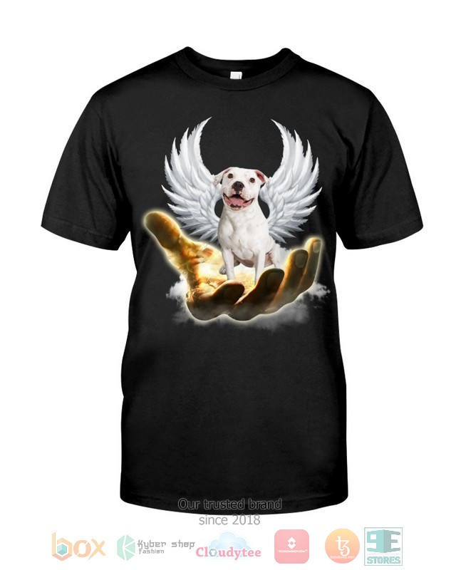 White Pitbull Golden Hand Heaven Wings 2D shirt hoodie 1 2 3 4 5 6