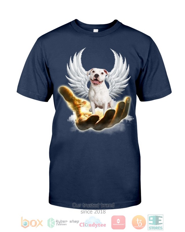White Pitbull Golden Hand Heaven Wings 2D shirt hoodie 1 2 3 4 5 6 7 8