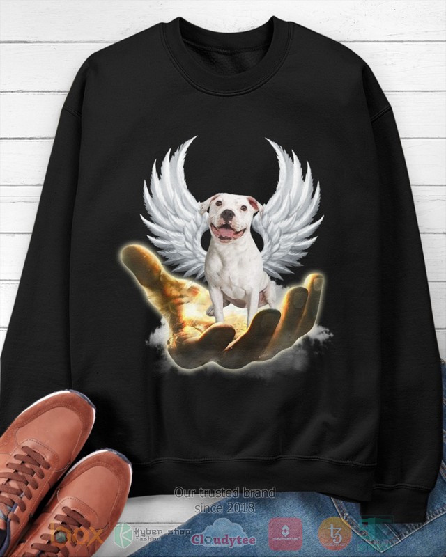 White Pitbull Golden Hand Heaven Wings 2D shirt hoodie 1 2 3 4 5 6 7 8 9 10 11 12