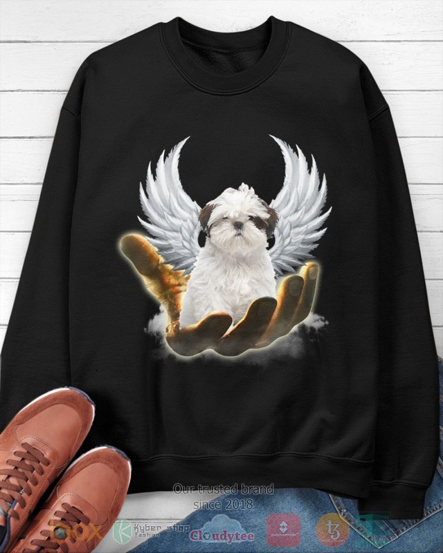 White Shih Tzu Golden Hand Heaven Wings 2D shirt hoodie 1 2 3 4 5 6 7 8 9 10 11 12
