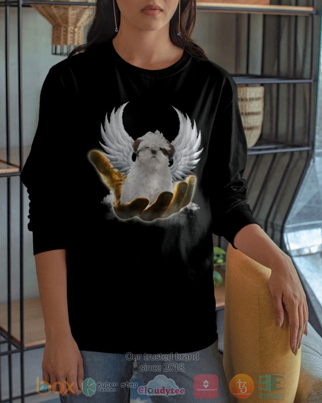 White Shih Tzu Golden Hand Heaven Wings 2D shirt hoodie 1 2 3 4 5 6 7 8 9 10 11 12 13 14 15 16 17 18 19 19 20 21