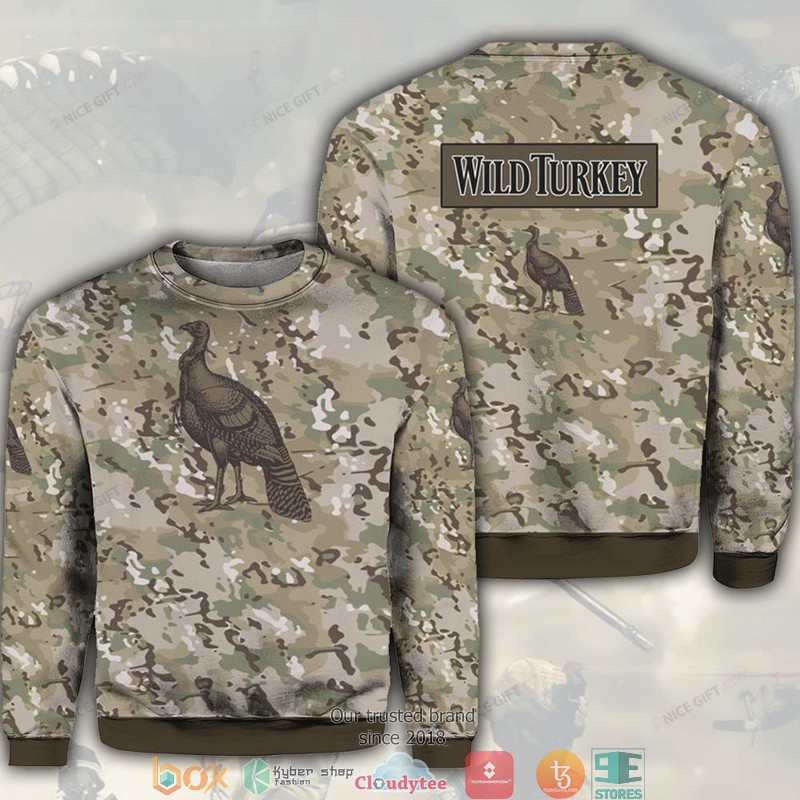 Wild Turkey Camouflage Crewneck Sweatshirt 3 Wild Turkey Camouflage Crewneck Sweatshirt
