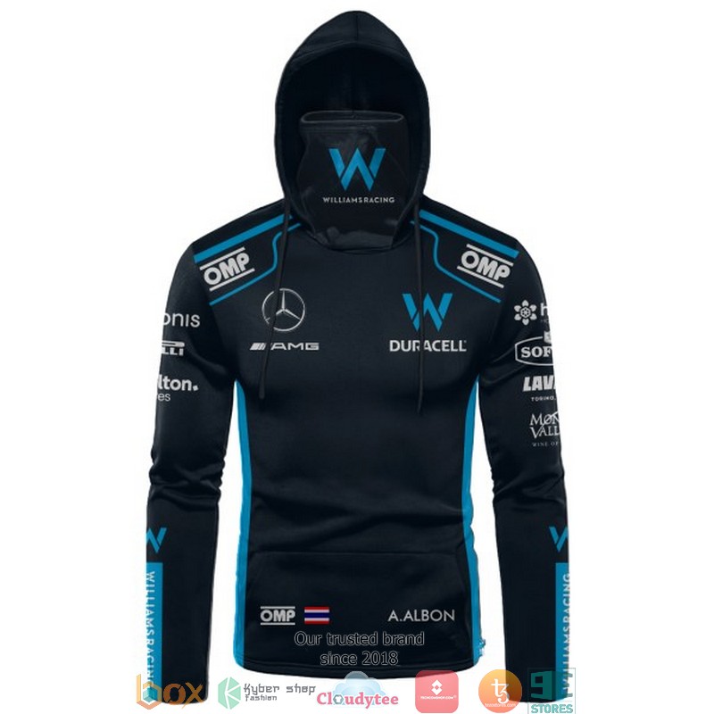 Williams Racing Albon 3d hoodie mask 1
