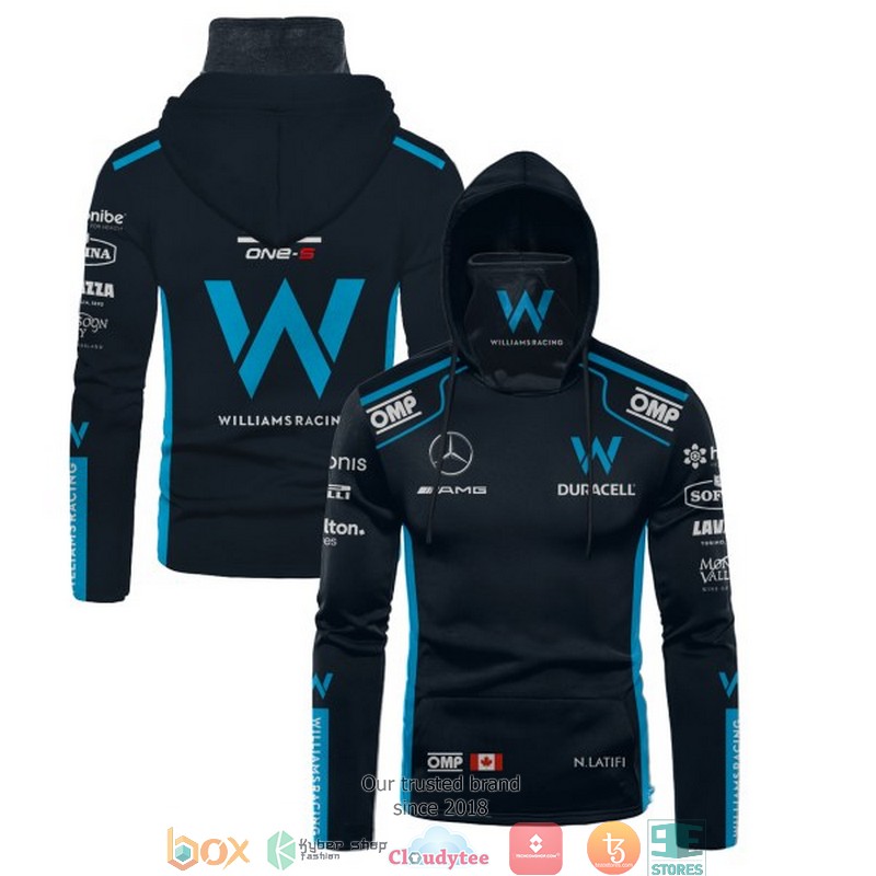 Williams Racing Latifi 3d hoodie mask