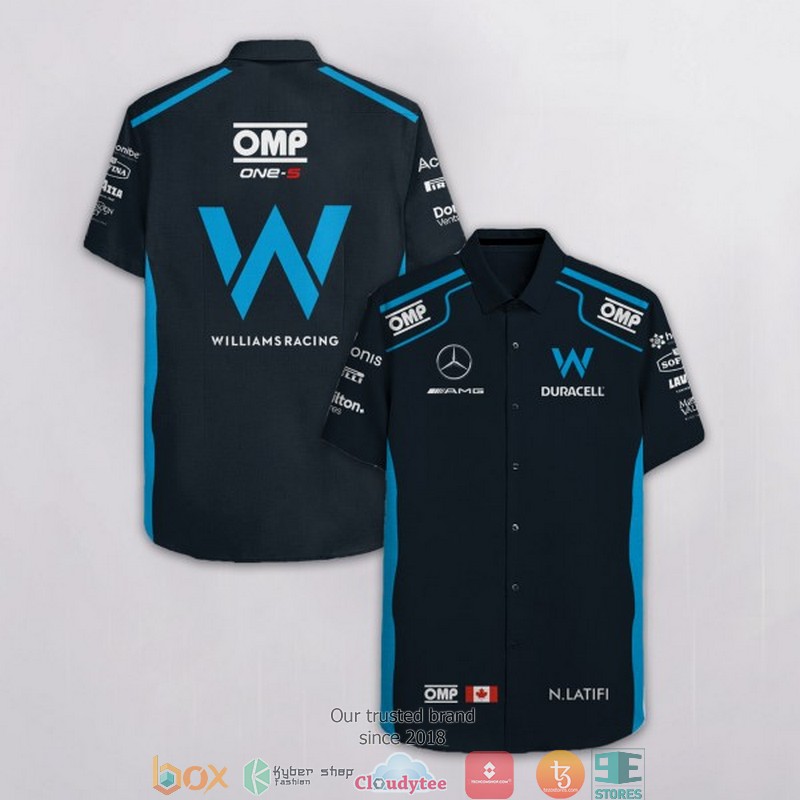 Williams Racing Latifi racing F1 team Hawaiian Shirt 1 Williams Racing Latifi racing F1 team Hawaiian Shirt