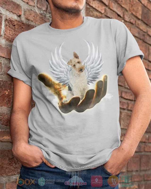 Wire Fox Terrier Golden Hand Heaven Wings 2D shirt hoodie 1 2 3