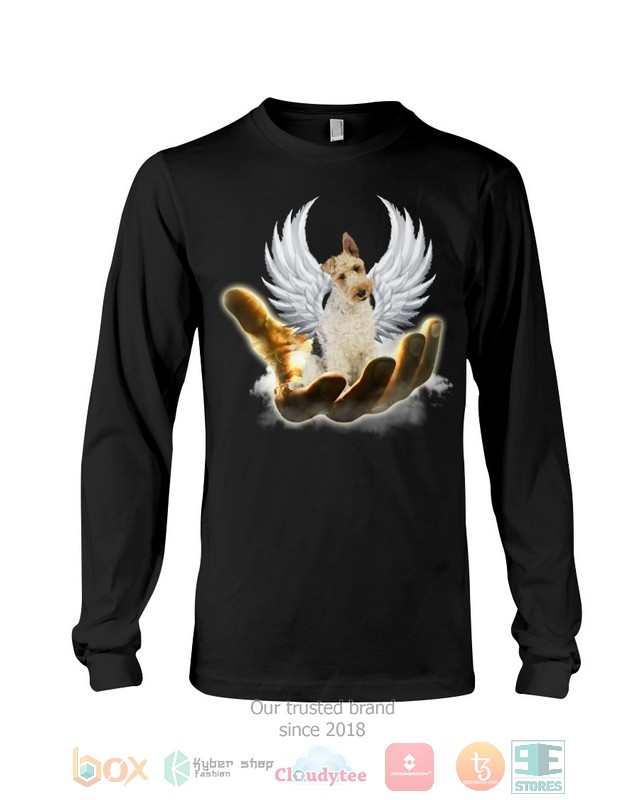 Wire Fox Terrier Golden Hand Heaven Wings 2D shirt hoodie 1 2 3 4 5 6 7 8 9 10 11 12 13 14 15 16 17 18 19 20