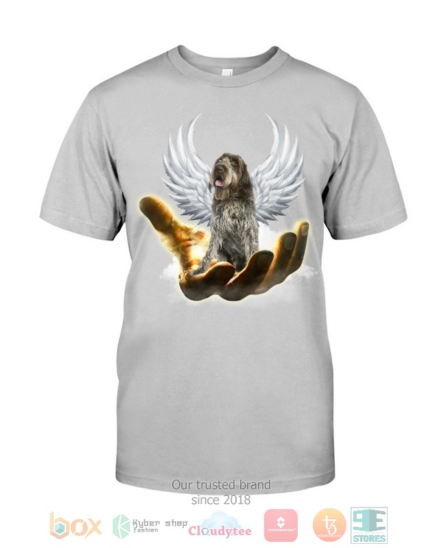 Wirehaired Pointing Griffon Golden Hand Heaven Wings 2D shirt hoodie