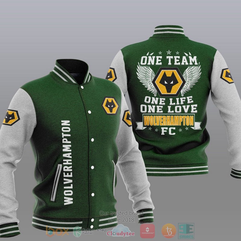 Wolverhampton One Team One Life One Love Baseball Jacket 1 2 3 4