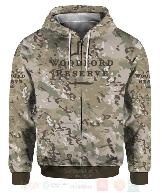 BEST Woodford Reserve Camouflage 3D Designed Allover Zip Hoodie 2 Woodford Reserve Camouflage 3D Zip Hoodie 1