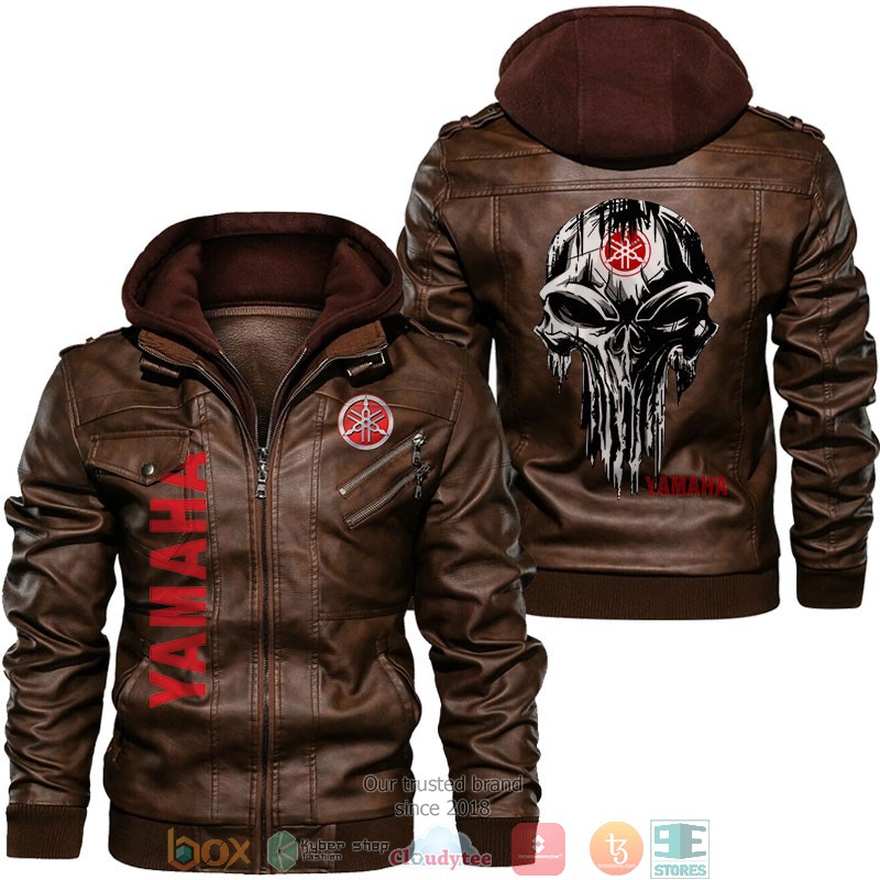 Yamaha Punisher Skull Leather Jacket 2 Yamaha Punisher Skull Leather Jacket 1