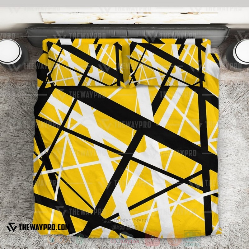 Yellow Frankenstrat Strings Custom Yellow White Bedding Set