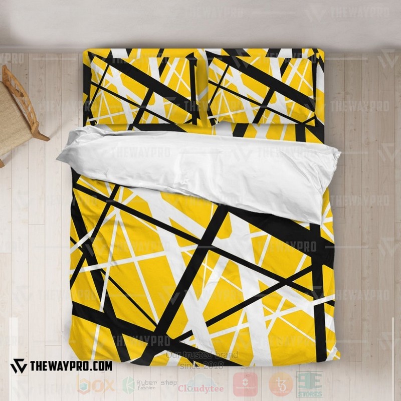 Yellow Frankenstrat Strings Custom Yellow White Bedding Set 1