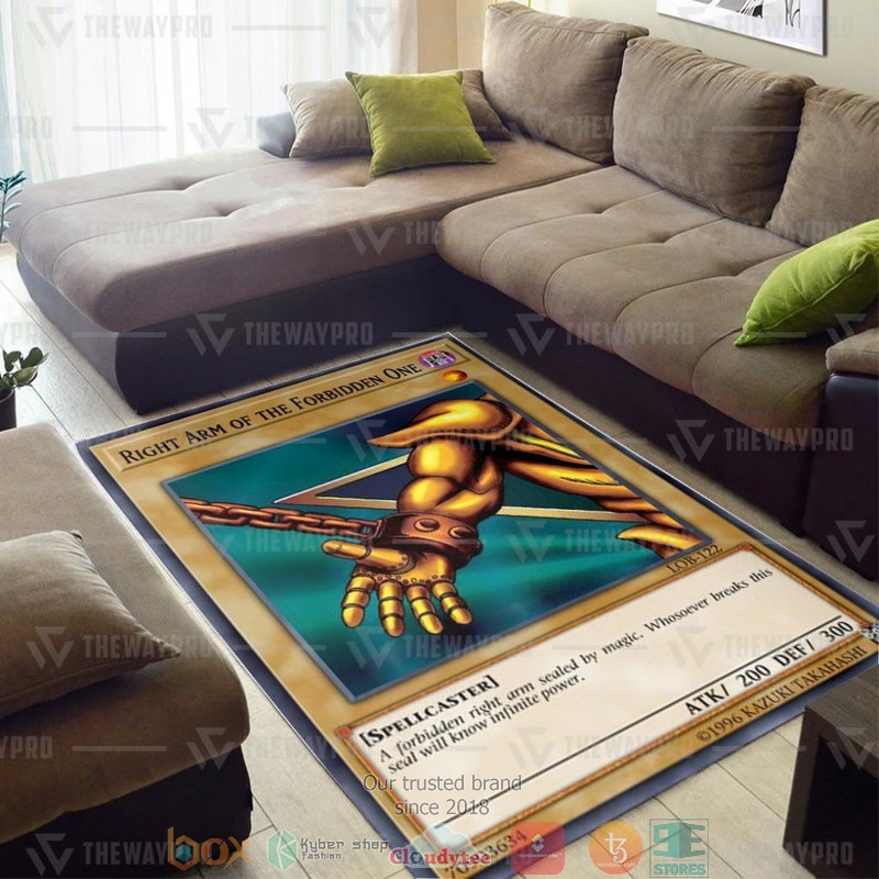 Yu Gi Oh Exodia Right Arm of the Forbidden One Carpet Rug 1