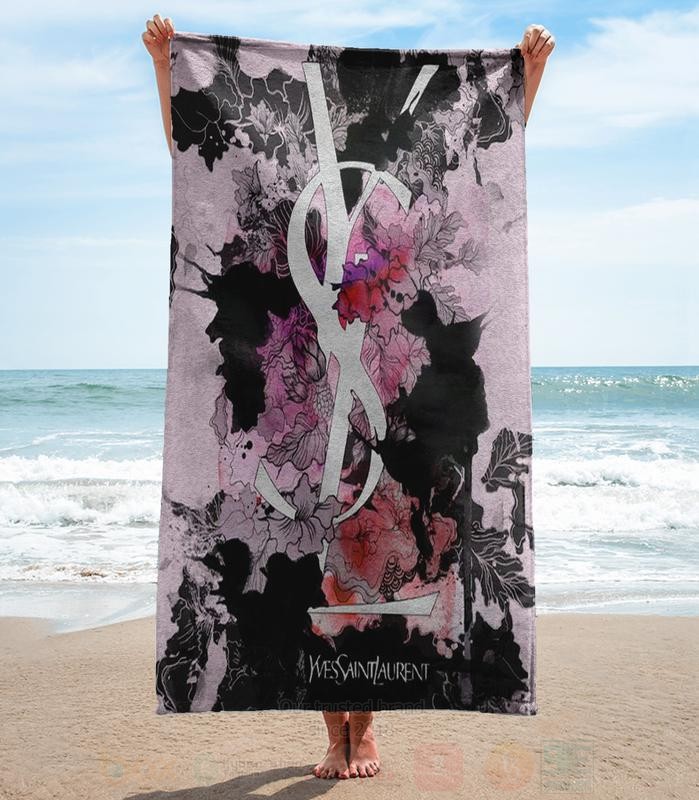 Yves Saint Laurent Flower Microfiber Beach Towel 1