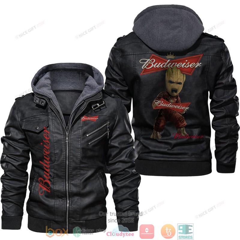 Budweiser Baby Groot Leather Jacket