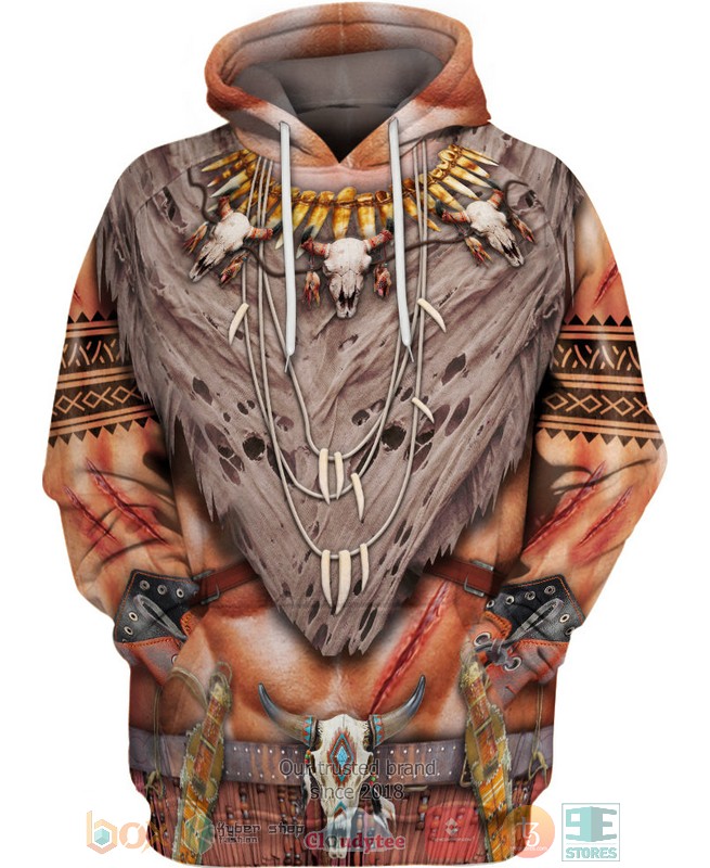 Bison Brown Pride Native American 3D Shirt Hoodie