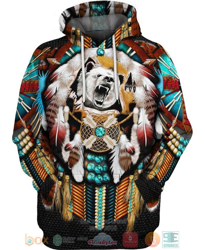 HOT Native Bear Motifs All Over Printed 3D Shirt, Hoodie 16 Native Bear Motifs 3D Shirt Hoodie