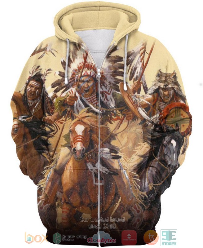 HOT Native Warrior Battle All Over Printed 3D Shirt, Hoodie 5 Native Warrior Battle 3D Shirt Hoodie 1 2 3 4
