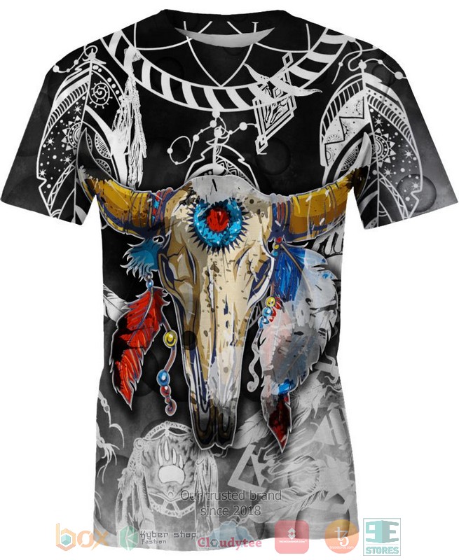 HOT Colorful Buffalo Skull All Over Printed 3D Shirt, Hoodie 2 Colorful Buffalo Skull 3D Shirt Hoodie 1