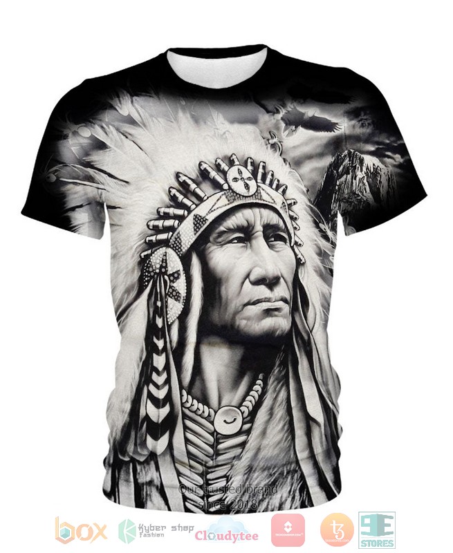 Native American black white 3D Shirt Hoodie 1 2 3 4 5 6