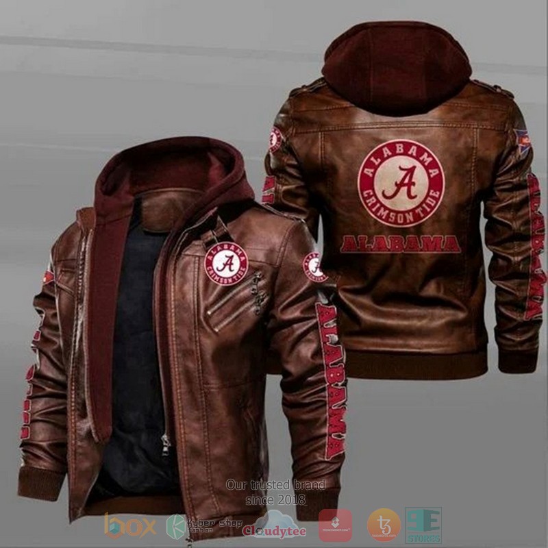 BEST NCAA Alabama Crimson Tide Leather Jacket 2 Alabama Crimson Tide NCAA Leather Jacket 1