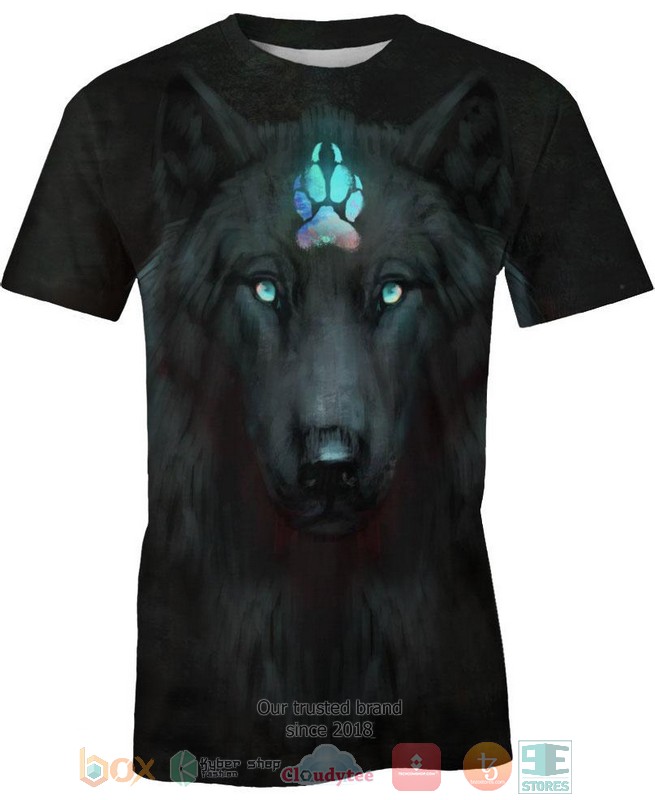 HOT Black Wolf Blue Claw All Over Printed 3D Shirt, Hoodie 2 Black Wolf Blue Claw 3D Shirt Hoodie 1