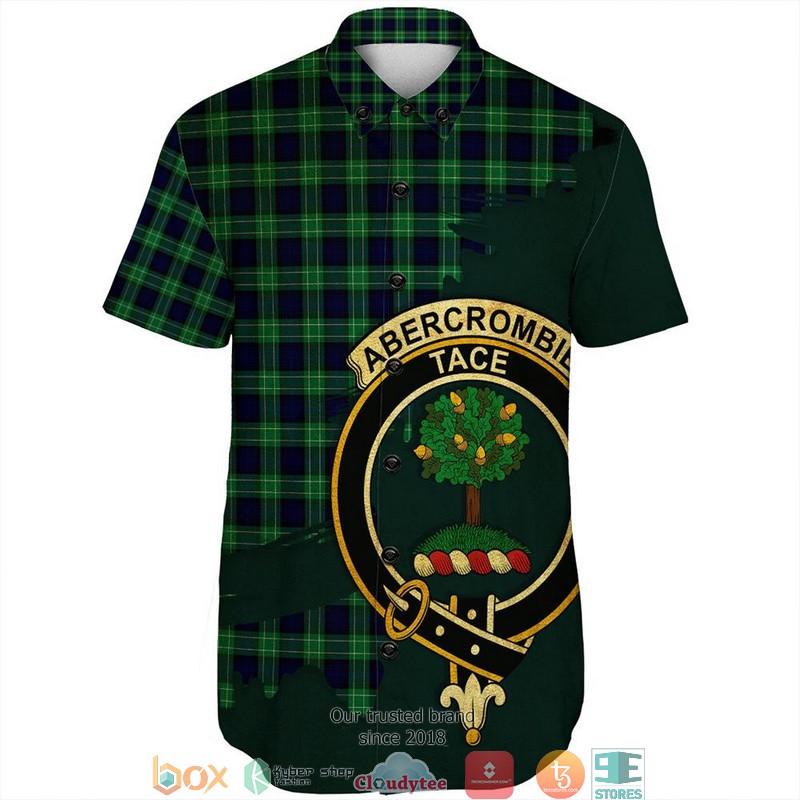 Abercrombie Tartan Crest Personalized Short Sleeve Hawaiian Shirt 2 Abercrombie Tartan Crest Personalized Short Sleeve Hawaiian Shirt 1