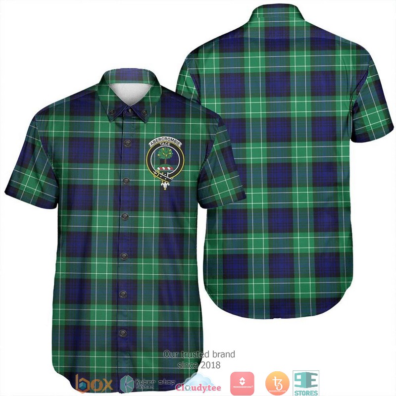 Abercrombie Tartan Crest Short Sleeve Hawaiian Shirt