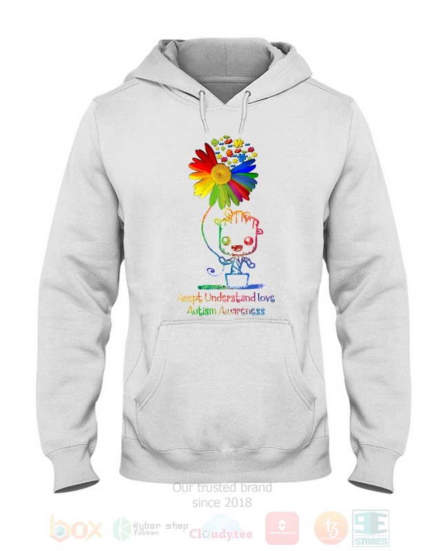 Accpt Understand Love Autism Awarenrss Flower Hoodie Shirt 1 2 3 4 5