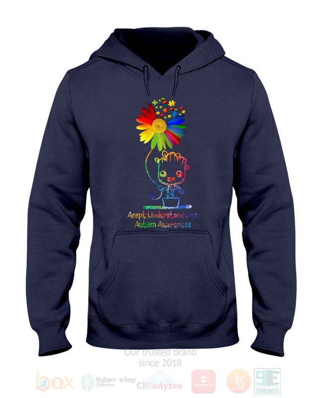 Accpt Understand Love Autism Awarenrss Flower Hoodie Shirt 1 2 3 4 5 6 7
