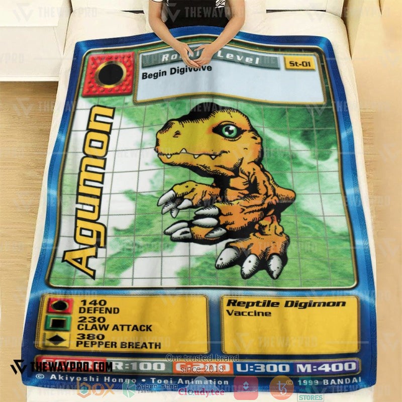 Agumon Soft Blanket 3 Agumon Soft Blanket 1 2