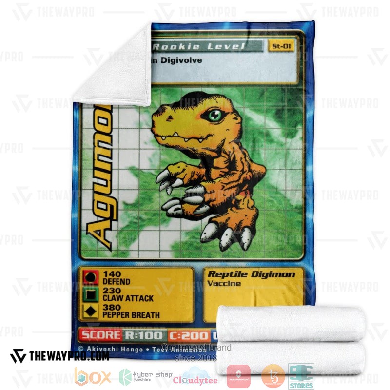 Agumon Soft Blanket 4 Agumon Soft Blanket 1 2 3